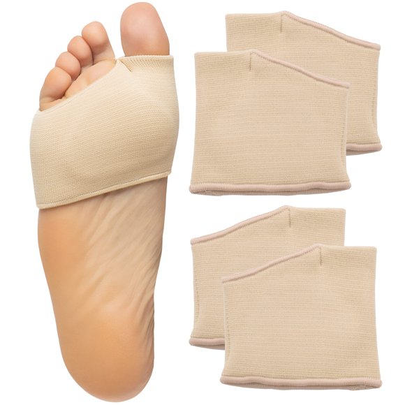 Almohadillas metatarsianas ZenToes para hombre y mujer, 2 pares, color beige