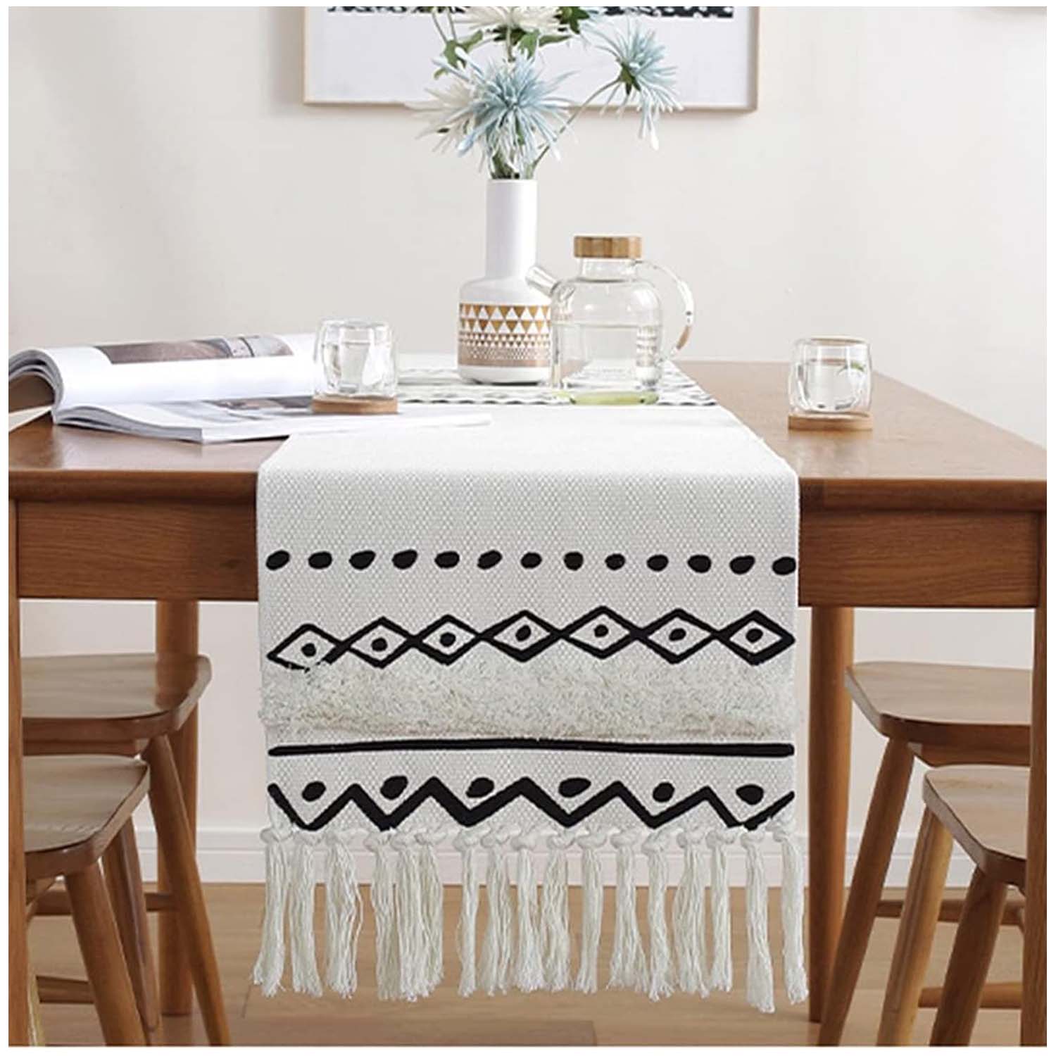 Top Lucky - Camino De Mesa Algodón De Lino 180X35Cm-07