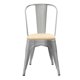 thumbnail image 1 of Silla Tolix Asiento Madera Replica Silver, 1 of 3
