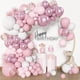thumbnail image 1 of Kit de arco y guirnalda de globos Archloon rosa y blanco de 156 piezas, 1 of 5