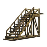 Bothyi - 1/72 Fortaleza De Madera En Miniatura Para Escaleras De Diseño De Modelo De Arquitectura De Micro Paisaje