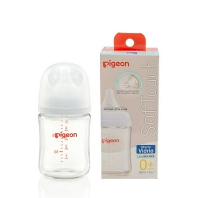 Mamadera Boca Ancha Vidrio 160 Ml Transparente 1 Un Pigeon