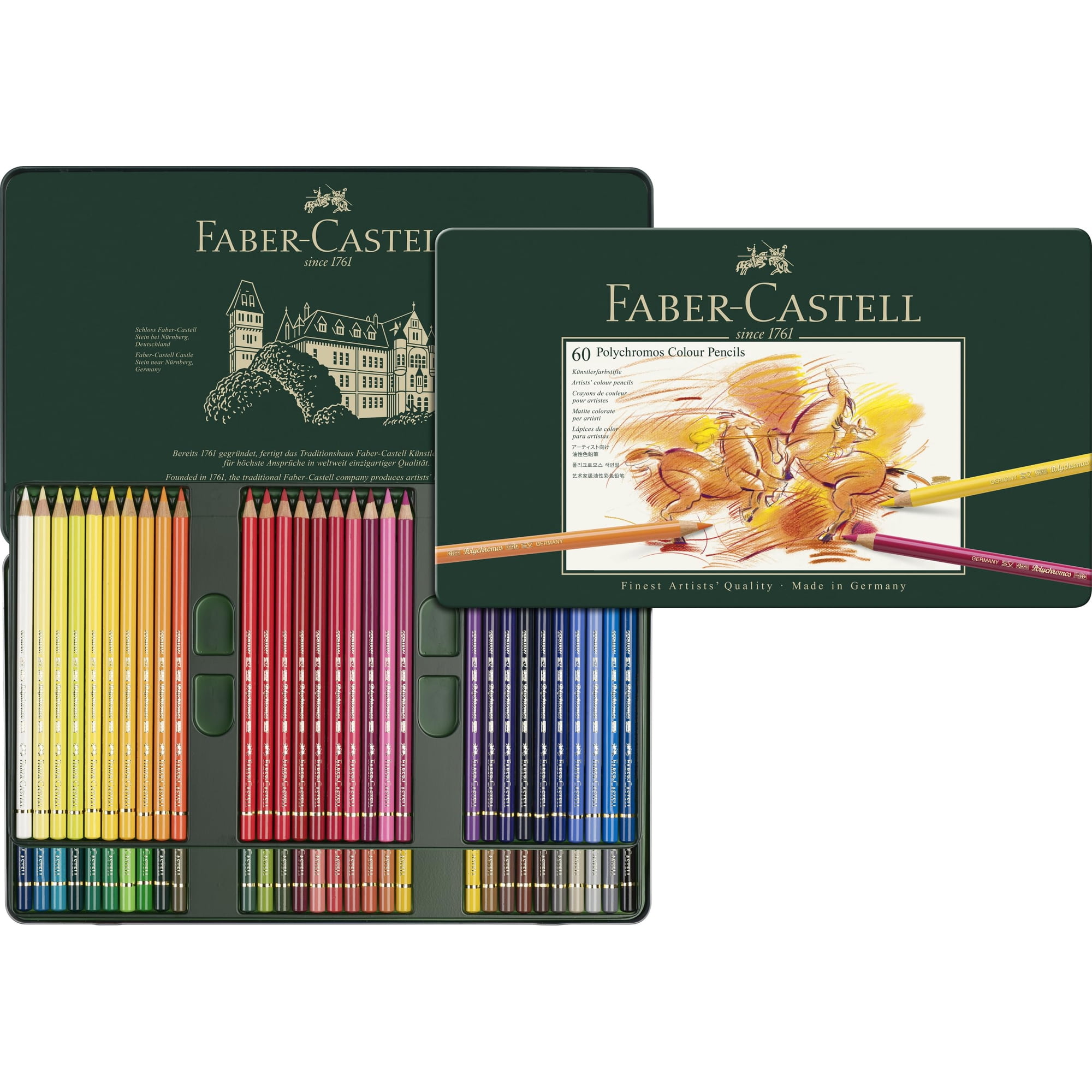 Set De Lápices De Colores Faber-castell Polychromos 60 Piezas