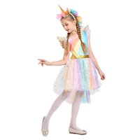 Tododisfraceschile - Disfraz Unicornio Deluxe Cintillo Y Alas 3 A 4 Años