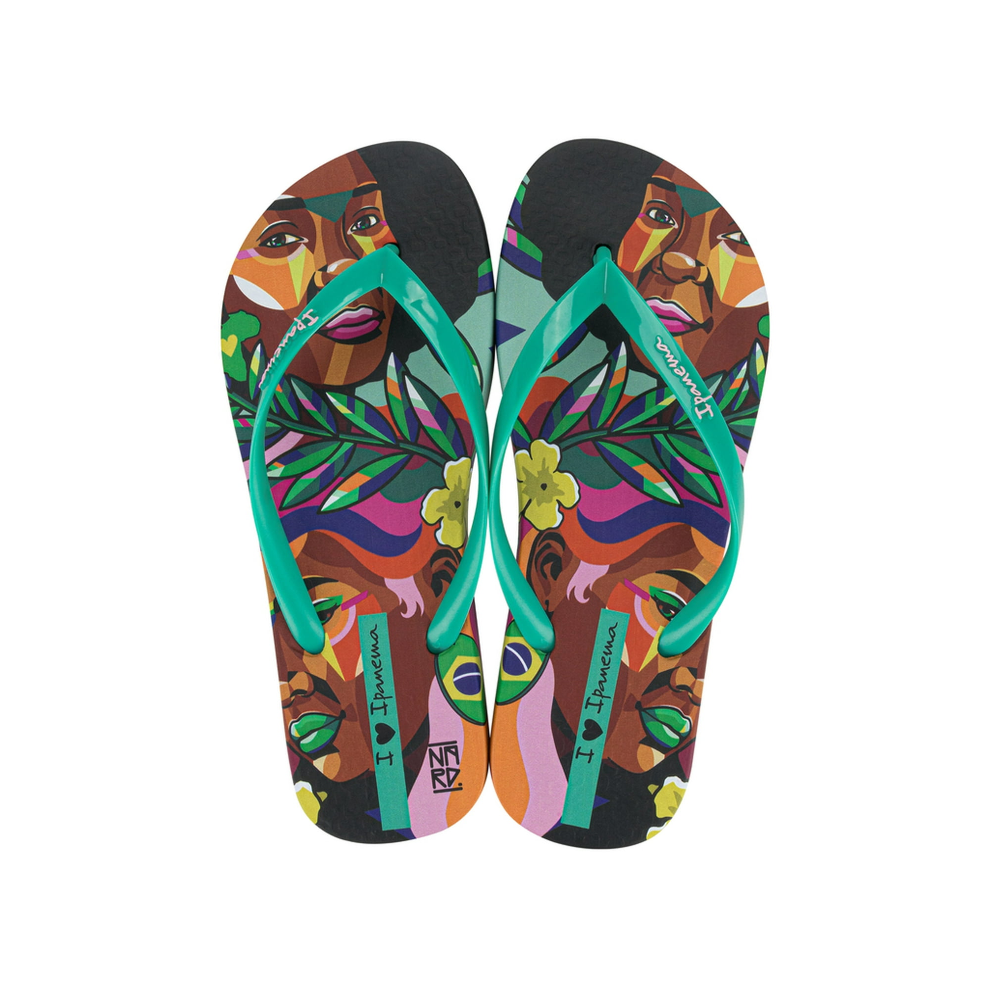 Sandalia Mujer Negro/verde Graffiti Ipanema