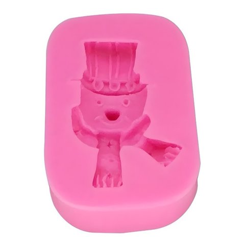 Genérico - Molde De Silicona Molde Muñeco Nieve Molde Fondant Muñeco