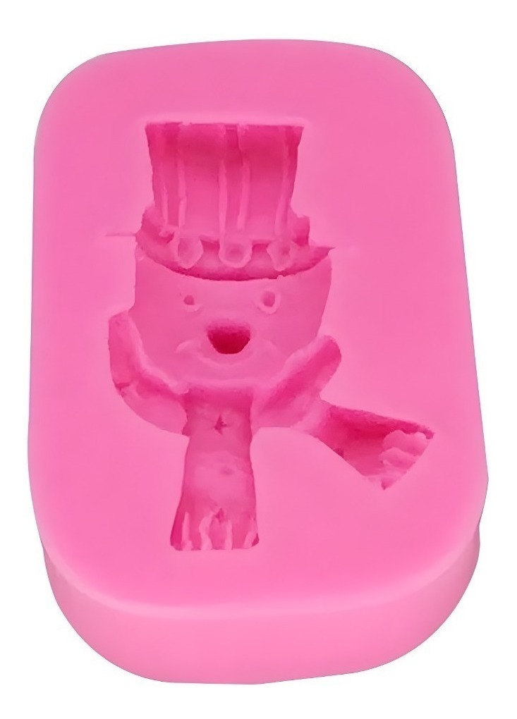 Genérico - Molde De Silicona Molde Muñeco Nieve Molde Fondant Muñeco