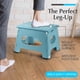 thumbnail image 2 of Taburete plegable Handy Laundry, 23 cm, color verde azulado, 136 kg de capacidad, 2 of 8