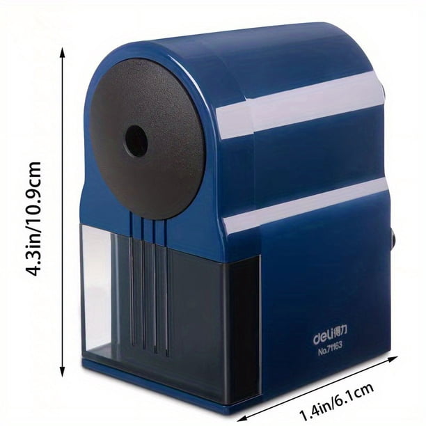 Get Perfectly Sharpened Pencils Every Time with Our Black Manual Pencil Sharpener - Ideal for Kids, School, Classroom, Home and Artists - Features Stronger Helical Blade for Fast Sharpening of Colored