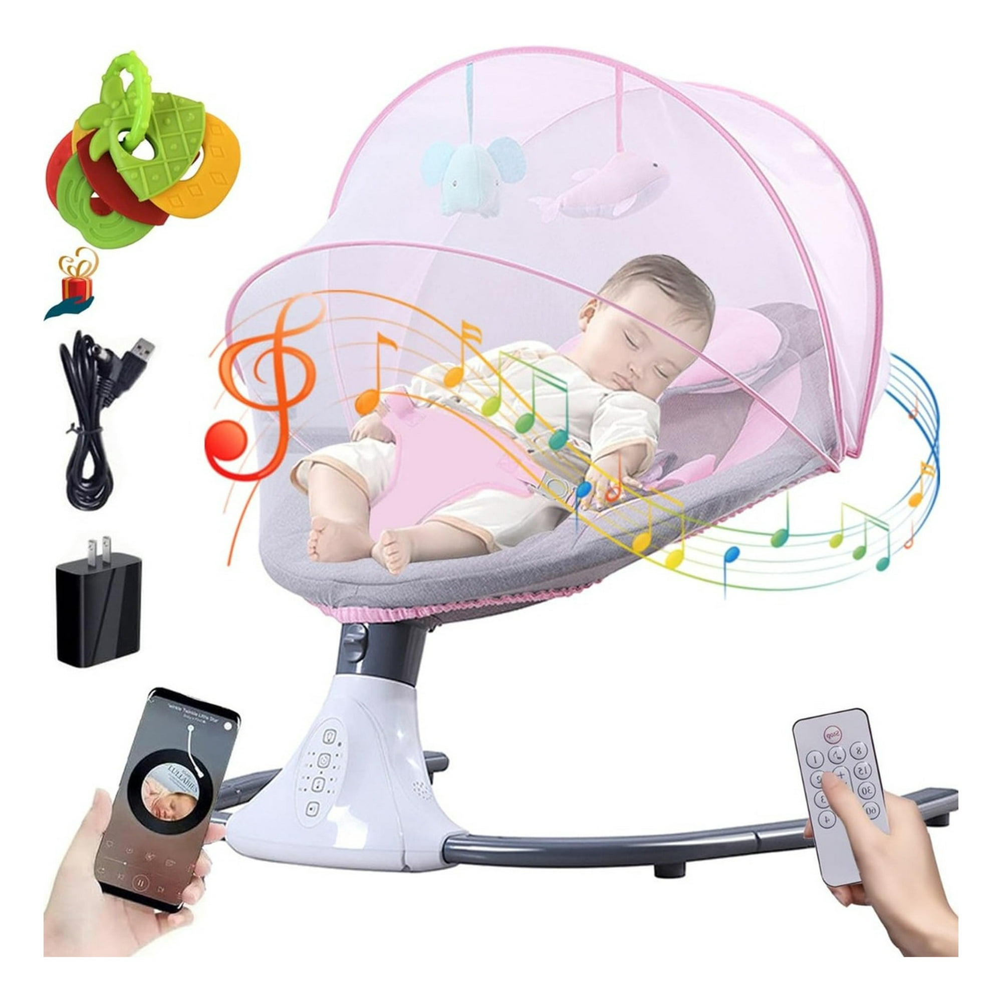 Genérico - Silla Mecedora Tipo Cuna Columpio Portatil Bebe Lau