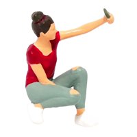 Bothyi - 1/64 Figuras De Personas Pintadas Figuras De Juego De Rol Mesa De Arena Decoración Roja