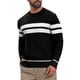 thumbnail image 4 of INSPIRE CHIC Suéter de Punto para Hombre Cuello Redondo Jersey Casual a Rayas XL Negro, 4 of 5