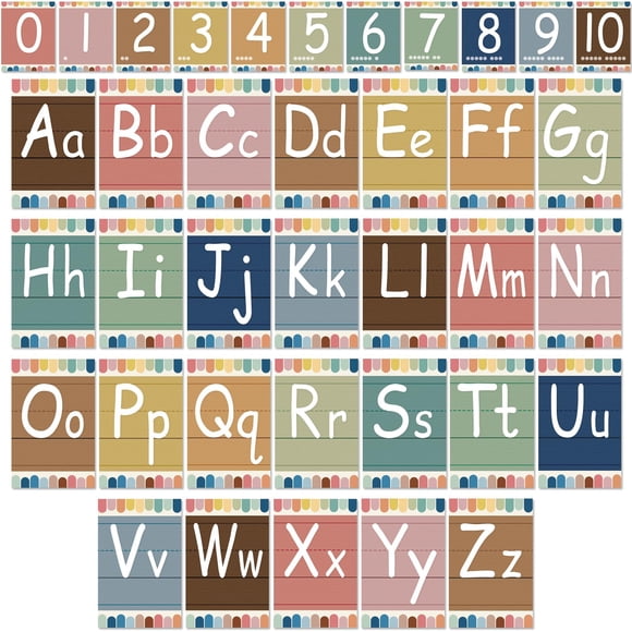 Póster con letras del alfabeto ABC para decoración de aula