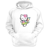 Genérico - Polerón Canguro Gatita Kitty Blanco Talla Xs Unisex