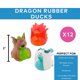 thumbnail image 2 of Juego de 12 patitos de goma Fun Express Dragon de 5 cm, 2 of 3
