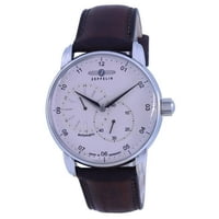 Reloj Zeppelin De Pulsera Elegante De Cuero Y Acero Inoxidable Captains Line De 22 Mm Para Hombre, Beige, Azul (Z86625)