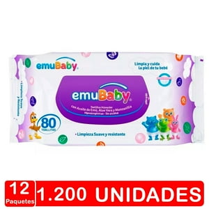 Caja - Toallitas Húmedas Emubaby Superior - 12 Paq - 100 Uds