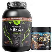 Palikos Fitness - Proteína Vegetal 1Kg Sabor Chocolate + Creatina 300G