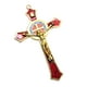 thumbnail image 1 of Crucifijo De Pared De Aleación De Zinc Cruz Jesús Estatua Estatuilla Decoración Para El Hogar Rojo, 1 of 5