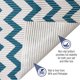 thumbnail image 2 of Tapete para arena Fresh Kitty 102 cm x 64 cm con patrón chevron azul y blanco, 2 of 5