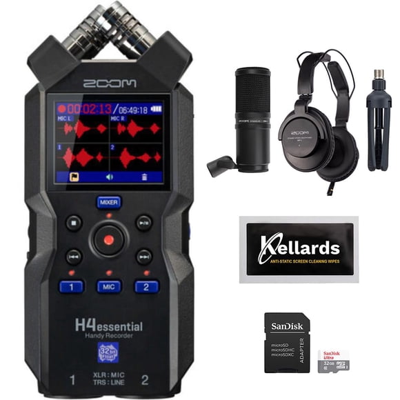 Grabador de audio portátil Zoom H4 Essential de 4 pistas y 32 bits