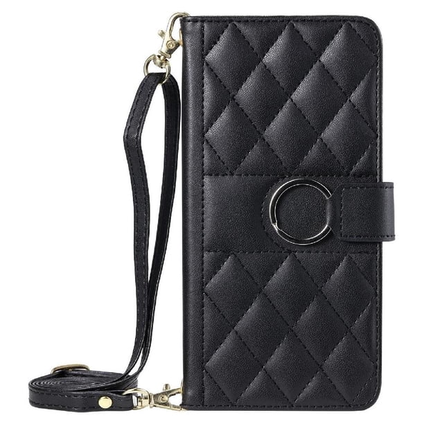 Funda tipo billetera FOXDOCK para Google Pixel 8A – Tapa abatible con correa para mujer