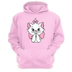 Genérico - Polerón Canguro Gatos Aristócratas Rosa Talla L Unisex
