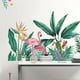 thumbnail image 3 of 1pc, Flamingos Wall Decals Peel And Stick Tropical Plant Animal Green Leaves Stickers Art Mural Decor For Home Dorm Office Party Nursery, 3 of 4