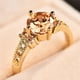 thumbnail image 1 of Boho Purple Pink Zircon Ring Round Cut 18k Gold Plated Wedding Engagement Evening Party Ring, 1 of 3