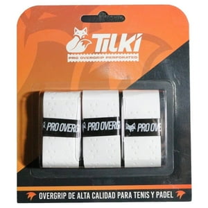 Tilki - Overgrip Pro Perforated Blanco X3 Tenis Padel