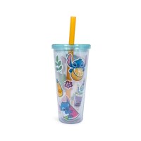 Toynk - Carnival Cup Disney Lilo & Stitch, 24 Onzas, Con Pajita Y Tapa