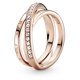 thumbnail image 1 of Anillo Pandora Crossover Pave Triple Band, 1 of 2