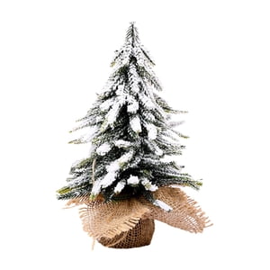 Magideal - De Navidad Artificial, Centro De Mesa De Pino, Vacaciones Rústicas, Nevado En Miniatura Para Oficina, Chimenea, Fiesta, Navidad, Año Nuevo 25Cm