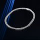 thumbnail image 4 of Collar de Plata Esterlina S925 para Hombre y Mujeres, Eslabón con Brillo, Collar de Diamante Simulado Llamativo, Ancho de 10 Mm, Longitud 45-60 Cm, 4 of 6