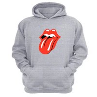 Genérico - Polerón Canguro The Rolling Stones Gris Claro Talla S Unisex