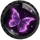 thumbnail image 1 of Perillas Para Gabinete De Mariposa Morada Paquete De 4, 1 of 7
