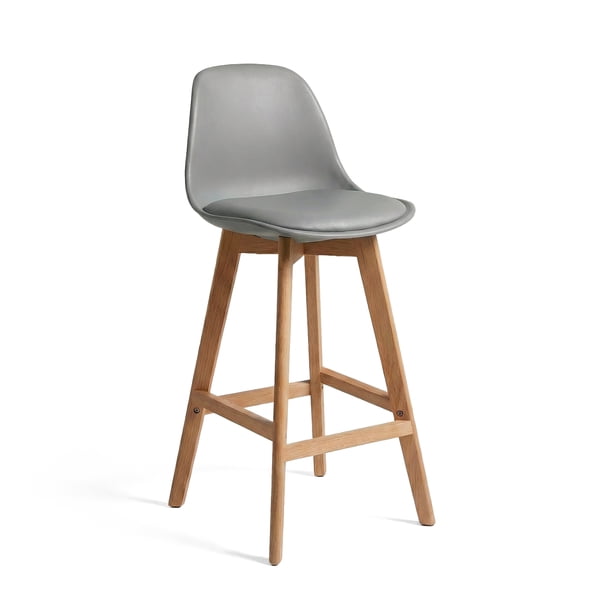 Taburete Piso Bar Acolchado Altura 65cm Eames Tulip Gris