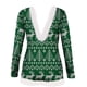 thumbnail image 4 of Pijama navideño sin espalda para mujer, mono ajustado, sexy, de una pieza (alce verde, talla S), 4 of 5