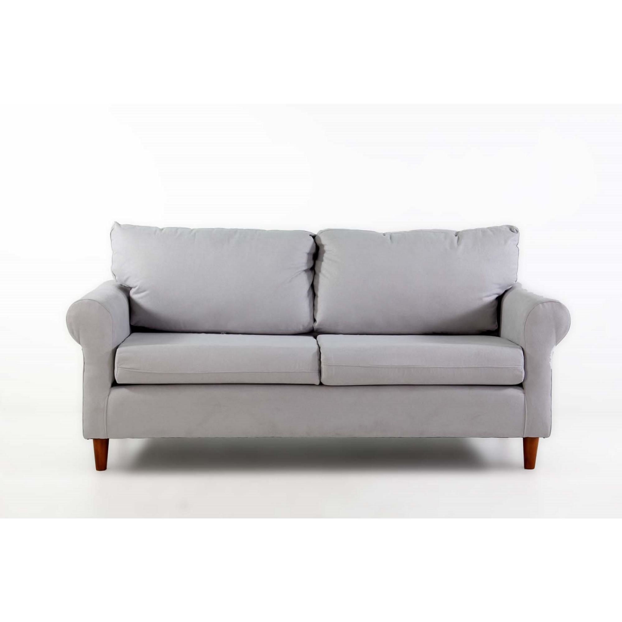 Kea - Sofá Retro 2 Cuerpos Tela Gris