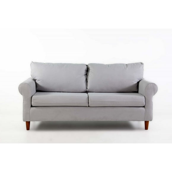 Sofá Retro 2 Cuerpos Tela Gris