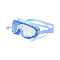 Magideal - Gafas De Natación Para Niños Con Tapones Para Los Oídos, Gafas De Buceo, Lentes Antirrotura Y Protección Contra Fugas, Visión Amplia, Gafas Ajustables Azul