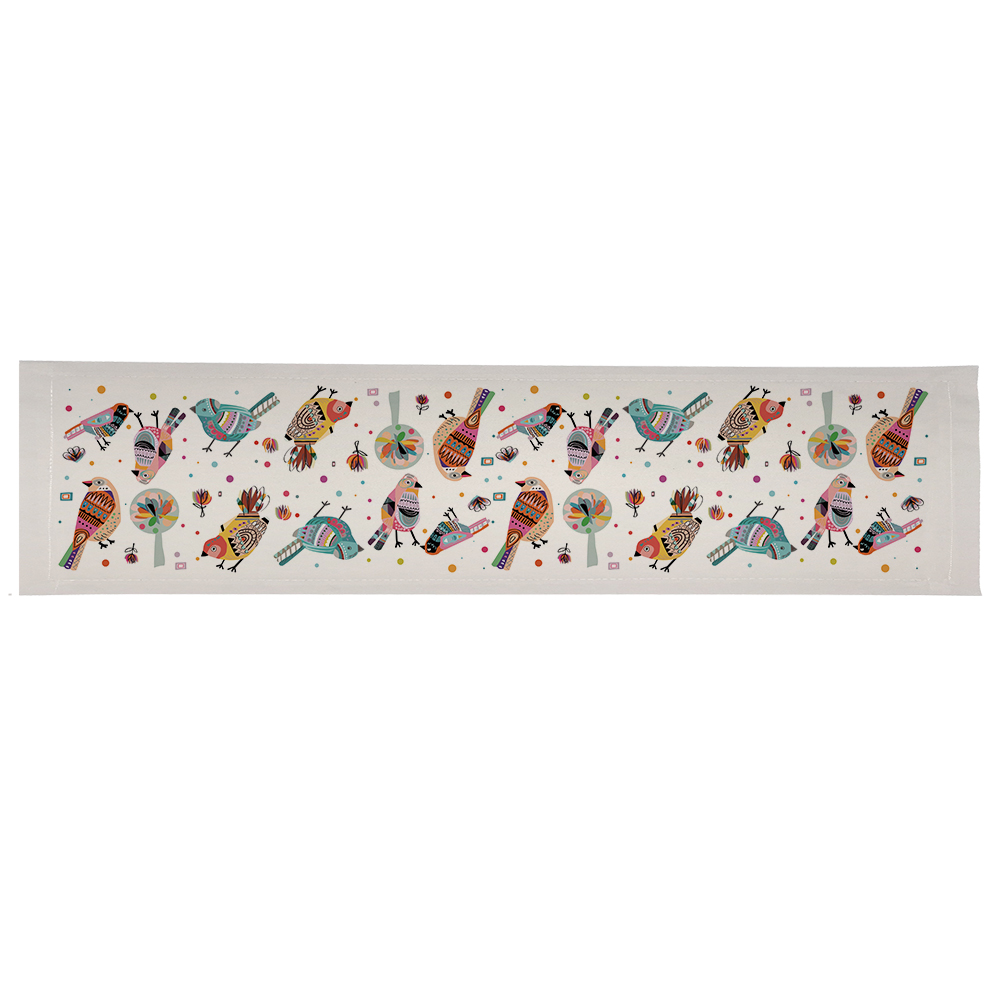 Tuyo Print - Camino De Mesa Impermeable Pájaros Colores