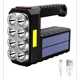 thumbnail image 1 of Linterna De Mano Portátil 8 Led Recargable Solar Usb Camping Negro, 1 of 5