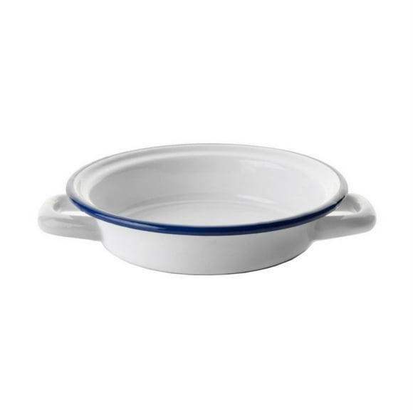 Paila Acero Esmaltado Blanco y Azul 14cm Ibili