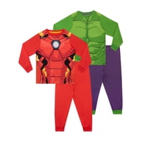Set De Pijamas Para Niños Marvel 2-Pack Avengers Iron Man Y Hulk