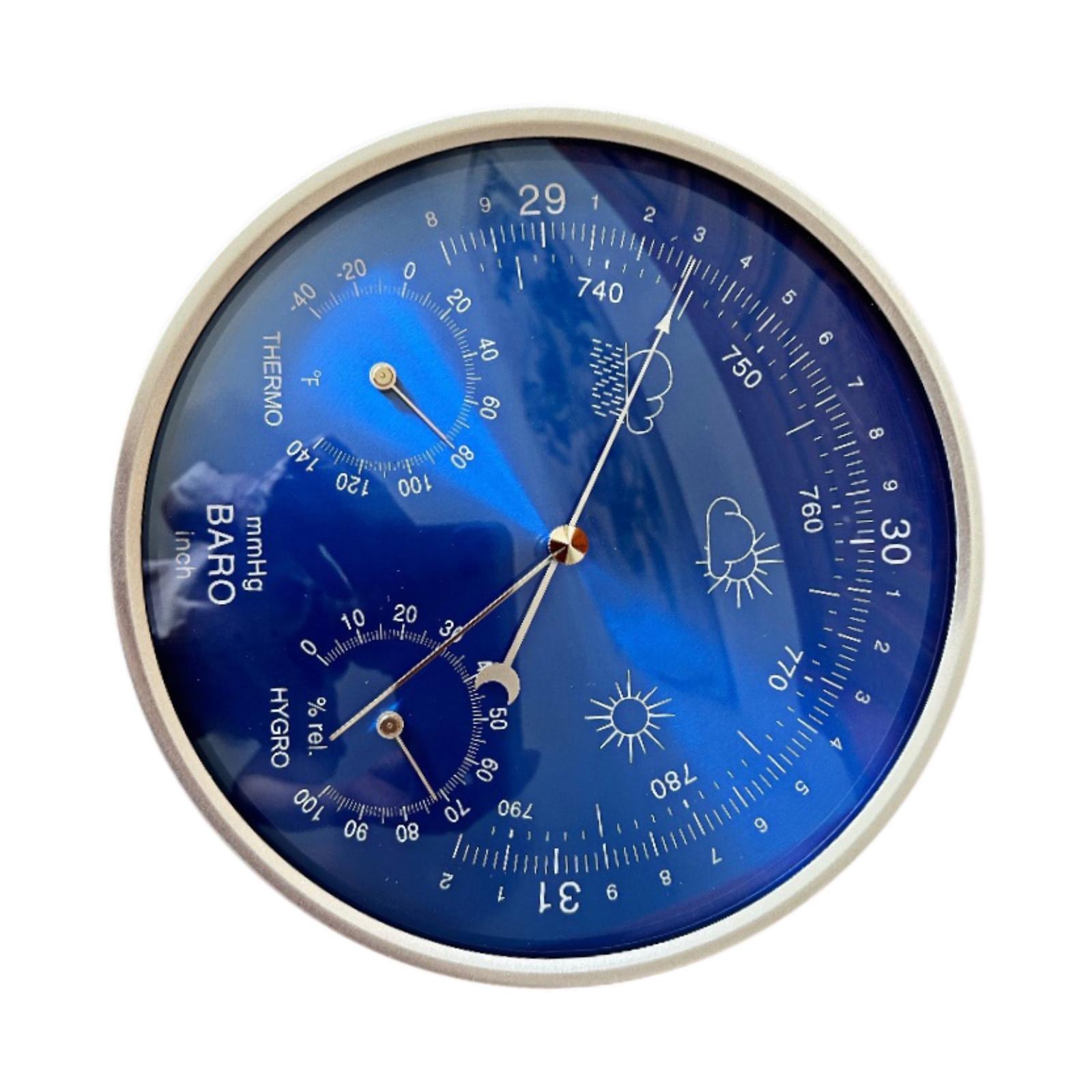 Magideal - Higrómetro De Termómetro Barómetro Colgante De Pared Premium Para La Oficina De La Sala De Estar
