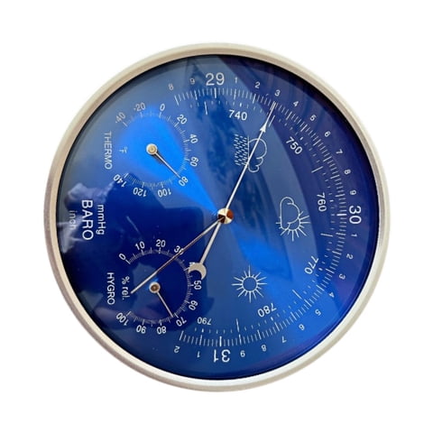 Magideal - Higrómetro De Termómetro Barómetro Colgante De Pared Premium Para La Oficina De La Sala De Estar