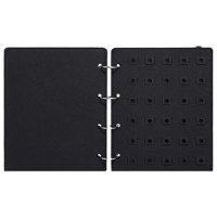 Ioensy - Soporte De Exhibición De Pines, Libro De Pines Comerciales De 4 Páginas Para Tocador De Mesa Para El Hogar, Negro