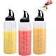 thumbnail image 1 of Juego de botellas de plástico para condimentos con tapas negras, rellenables, de 355 ml (12 oz) con boquilla, para salsas, pintura, aceite, condimentos, aderezos para ensaladas y manualidades (paquete, 1 of 7