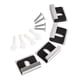thumbnail image 1 of 4 Piezas Clips De Espejo De Acero Inoxidable Clips De Retención Pesados Para Montaje En Pared Negro Plata S, 1 of 5